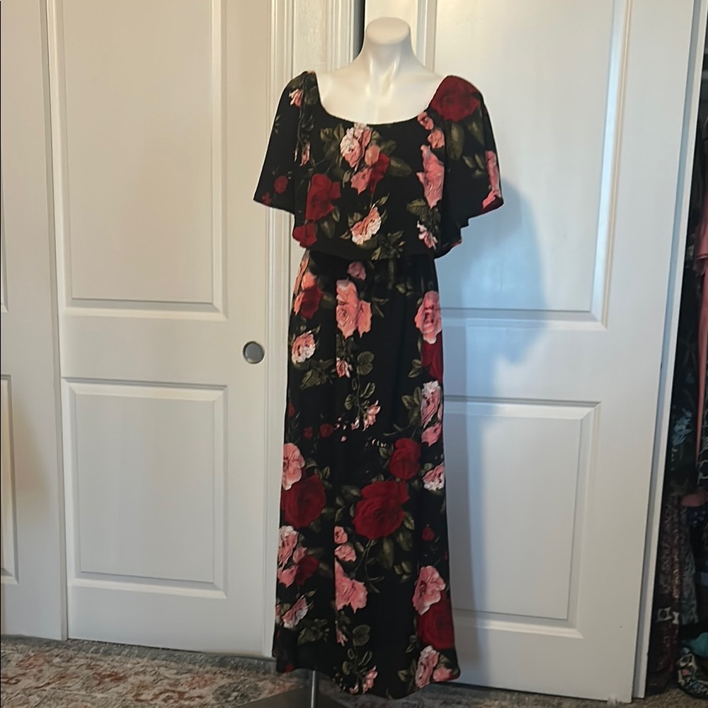 ODDY Pink Flutter Sleeve Maxi Sundress - Picture 2 of 9
